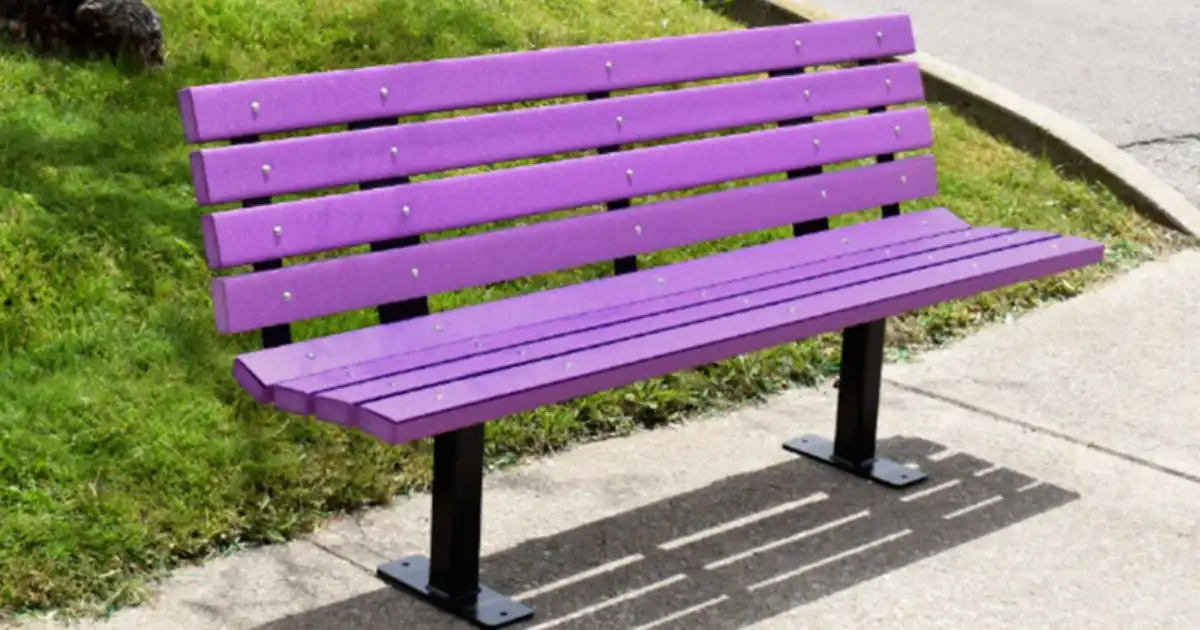 Creative purple custom bench